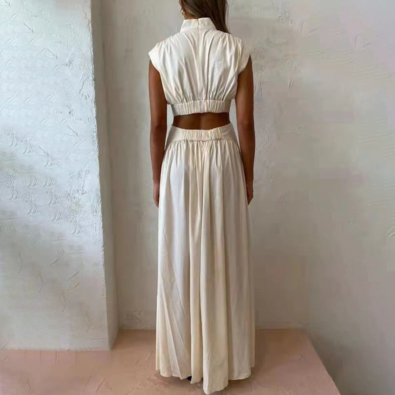 ELY | Cotton Cut-Out Maxi Jurk – Luchtige Klasse in Katoen