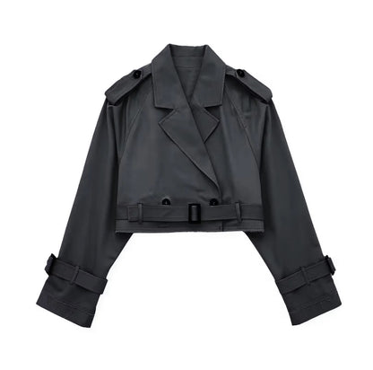 MAYA | Cropped Trenchcoat Beige – Modern, Chic & Onmisbaar in Jouw Garderobe