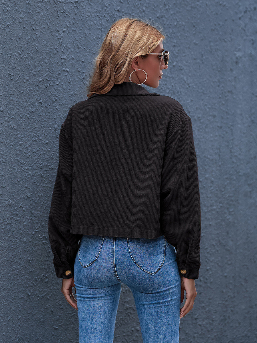 SIDNEY | Cropped Ribcord Jacket – Stoer & Stylish Overjasje