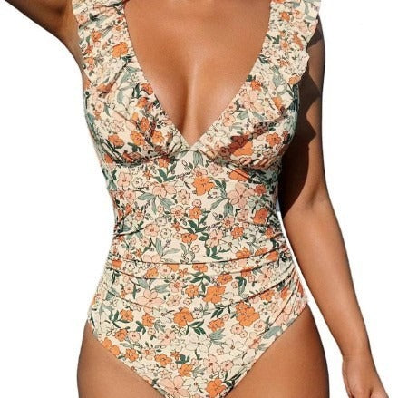 ANASTACIA | Badpak Met Ruches – Elegant Damesbadpak Met V-Hals