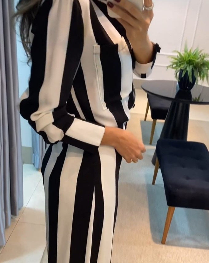 ESTELLA | Gestreepte Jumpsuit Dames - Zwart-Wit Jumpsuit