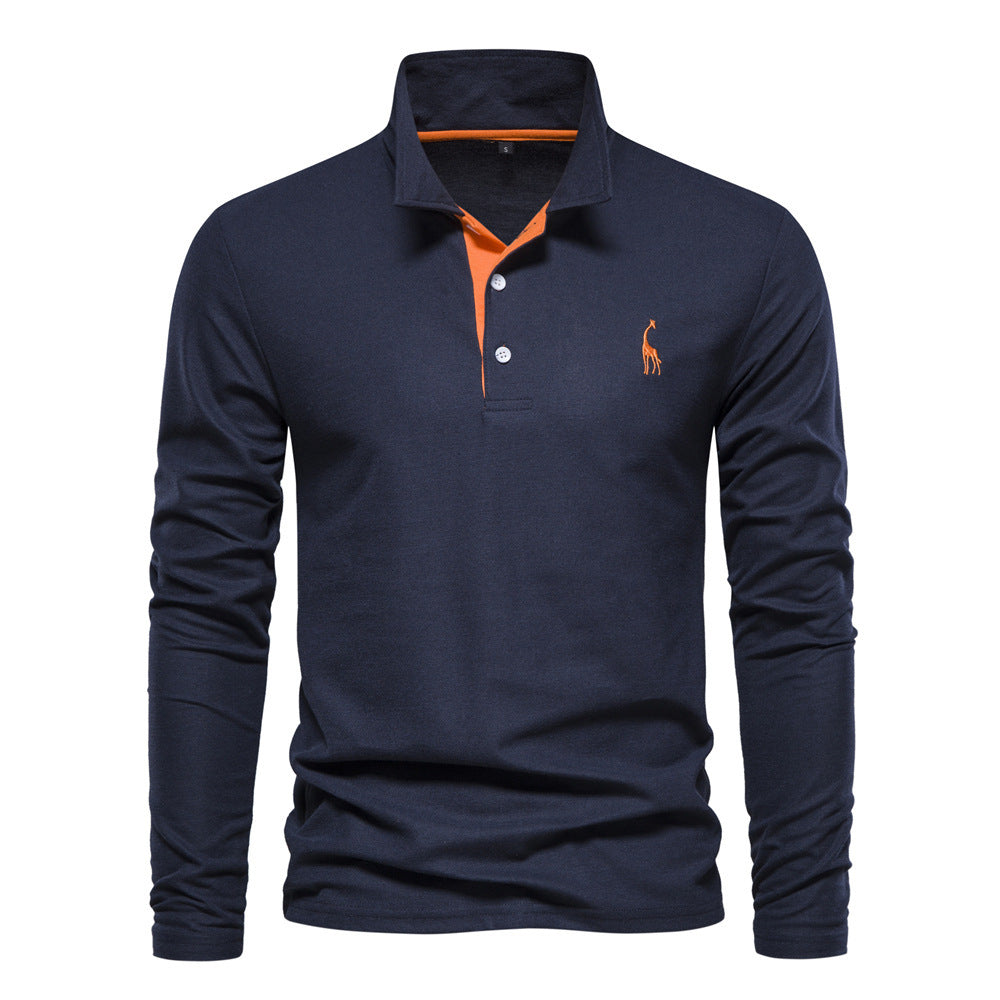 SEPPE | Heren Polo met Lange Mouwen – Katoenen Slim Fit