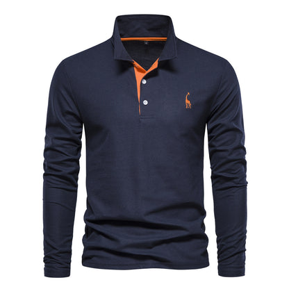 SEPPE | Heren Polo met Lange Mouwen – Katoenen Slim Fit