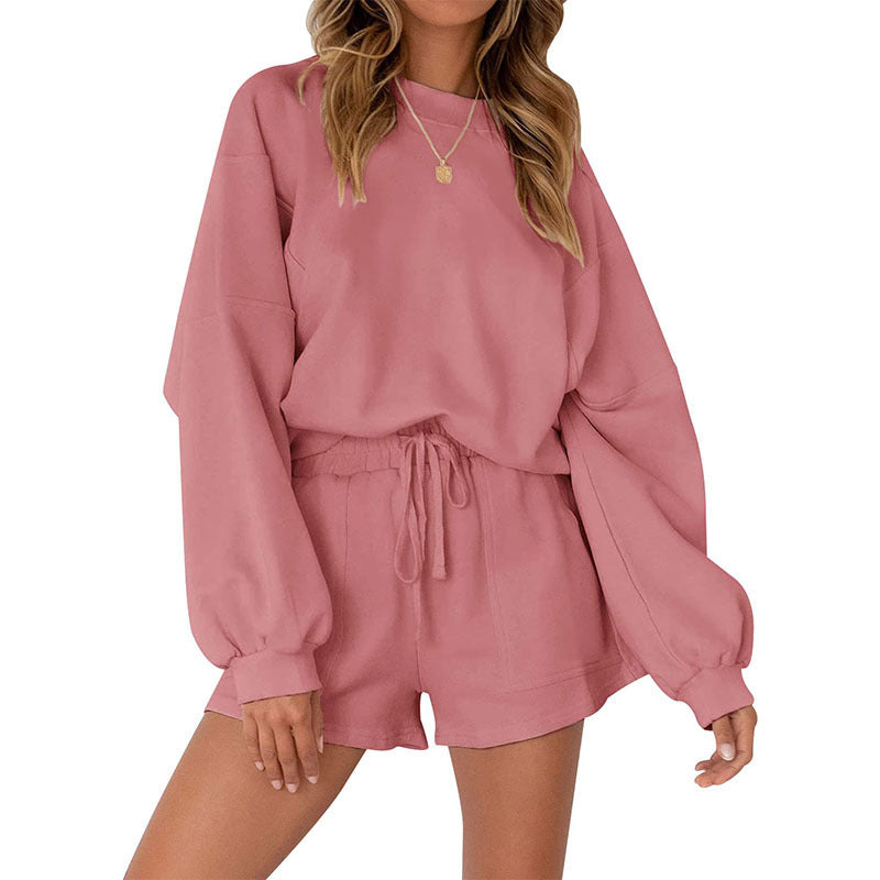 ELYNE | Loungewear Set Dames – Oversized Trui met Short in Pastelkleuren