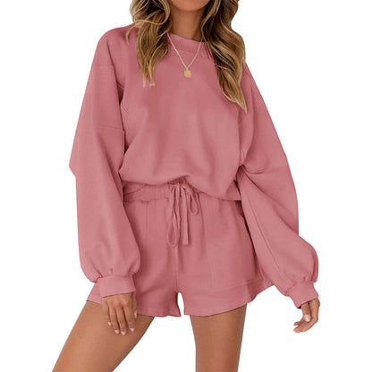 ELYNE | Loungewear Set Dames – Oversized Trui met Short in Pastelkleuren