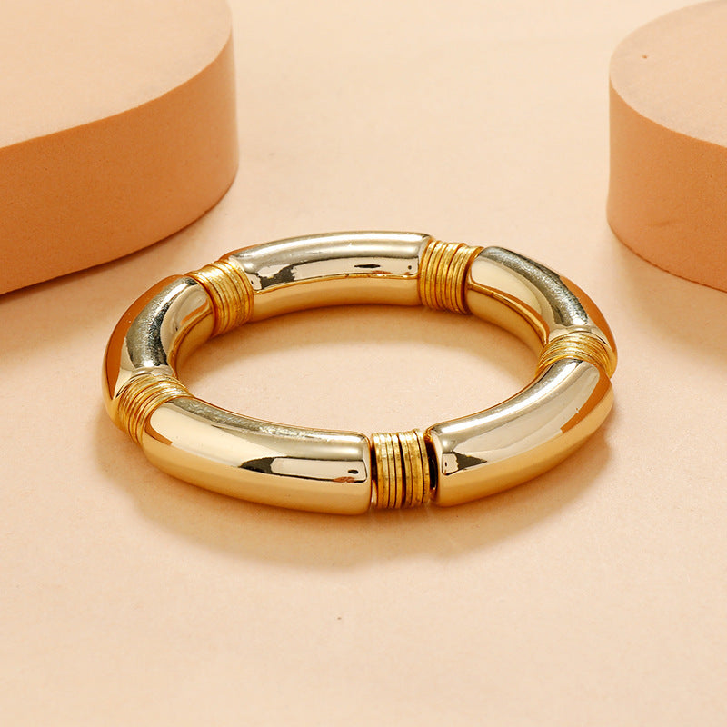 FAYENNE | Chunky Acryl Armband – Luxe Marmerlook Statement Sieraad