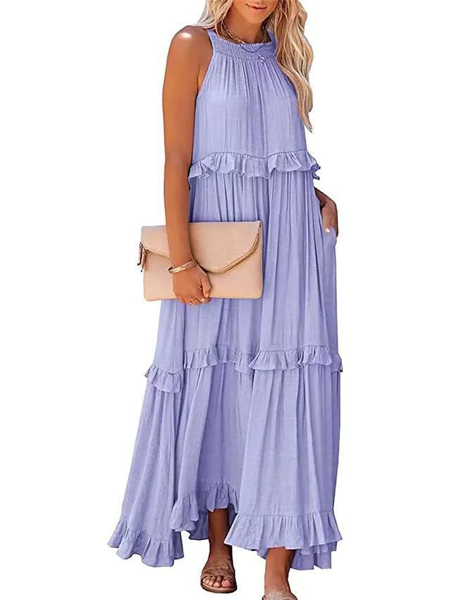 MARCELINE | Ruffle Maxi Jurk – Luchtige Zomerjurk met Volants