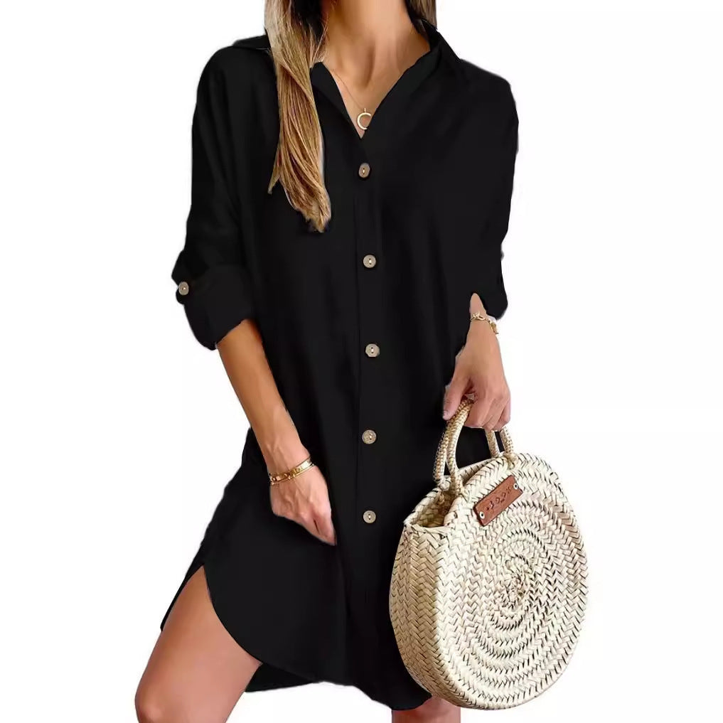 MYRGA | Overhemdjurk met Knopen – Casual Chic & Tijdloos