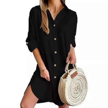 MYRGA | Overhemdjurk met Knopen – Casual Chic & Tijdloos
