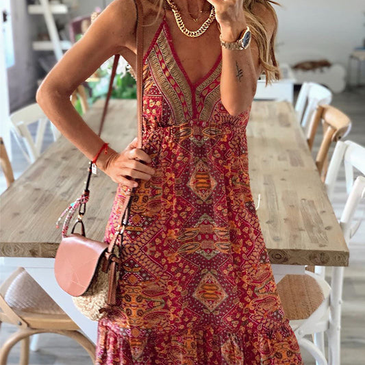 IDE | Bohemian Maxi Jurk – Zomerse Print & Comfort