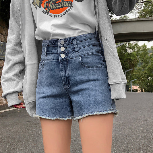 CECILE | High-Waist Denim Shorts – Stoer, stijlvol en supercomfortabel