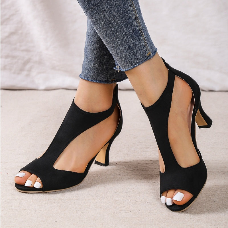 MARIELE | Open Cut-Out Hakken – Elegante Pumps met Uitsnijdingen