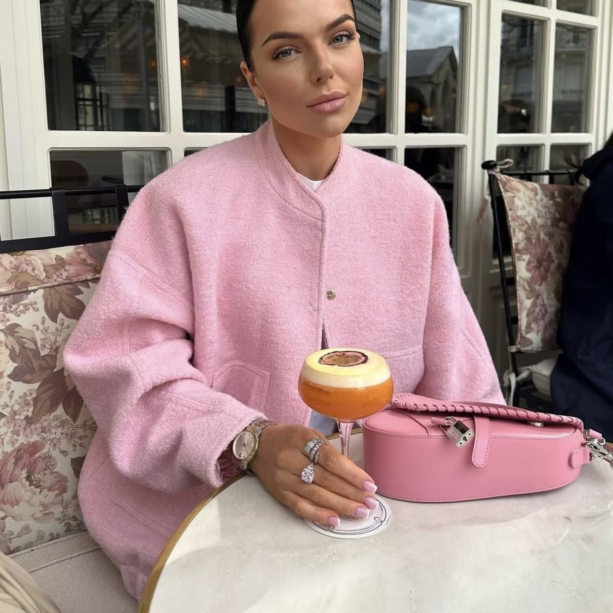 SOFIA | Oversized Damesjas – Trendy Bouclé Look voor Voorjaar & Winter