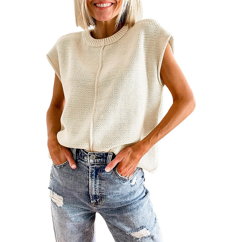 KEIRA | Mouwloze Gebreide Top – Casual Chic Look