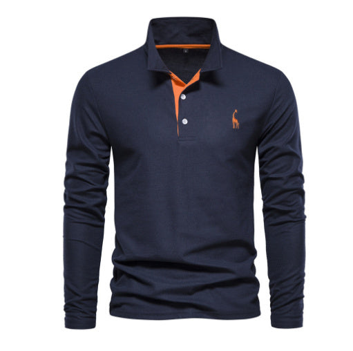 SEPPE | Heren Polo met Lange Mouwen – Katoenen Slim Fit