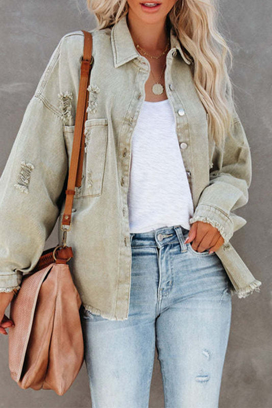 RINSKE | Vintage Destroyed Spijkerjas – Casual Denim Look