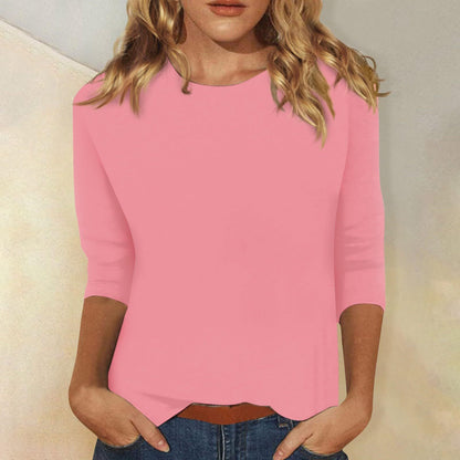 IMME | Basic Katoenen Top met 3/4 Mouwen