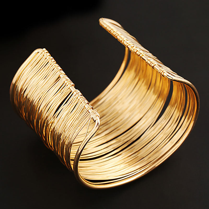 POLLY | Brede Draad Cuff Armband – Statement Sieraad voor Dames