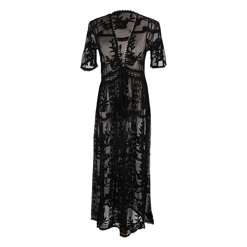 KAYLA | Lange Transparante Kimono van Kant – Bohemian Chic