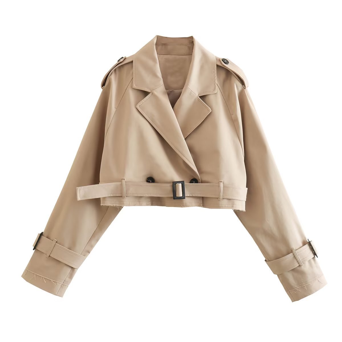 MAYA | Cropped Trenchcoat Beige – Modern, Chic & Onmisbaar in Jouw Garderobe
