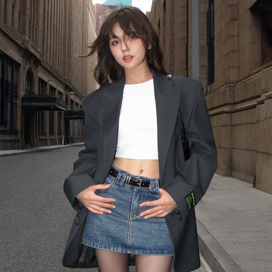 JULIE | Dames Oversized Klassieke Blazer met Brede Schouders