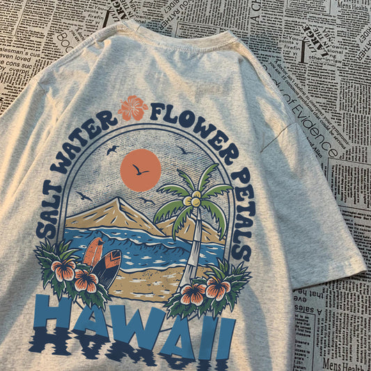 KINA | Hawaiiaanse Vibes T-shirt met Tropisch Design