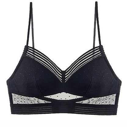 MARLOES |Transparante Lingerieset – Mesh Bralette & Slip met Modern Design (S t/m XL)
