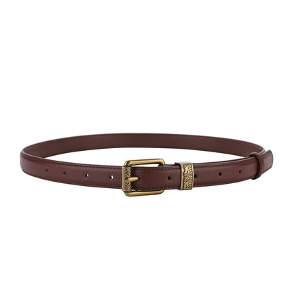 ANIC | Vintage Riem met Goudkleurige Gesp – Stijlvolle Accessoire voor Elke Look