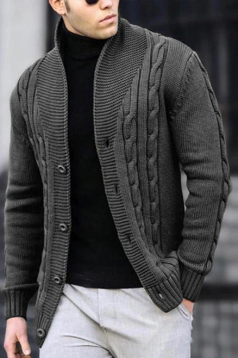 JAX | Heren Gebreid Cardigan met Kabelpatroon – Stijlvol en Comfortabel