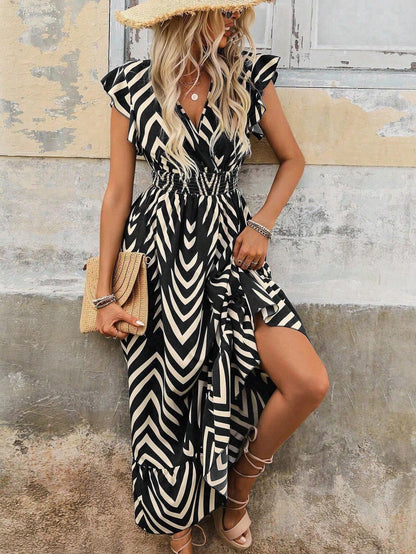 ISHA | Zomerse maxi-jurk met grafische print – elegantie & comfort in één look