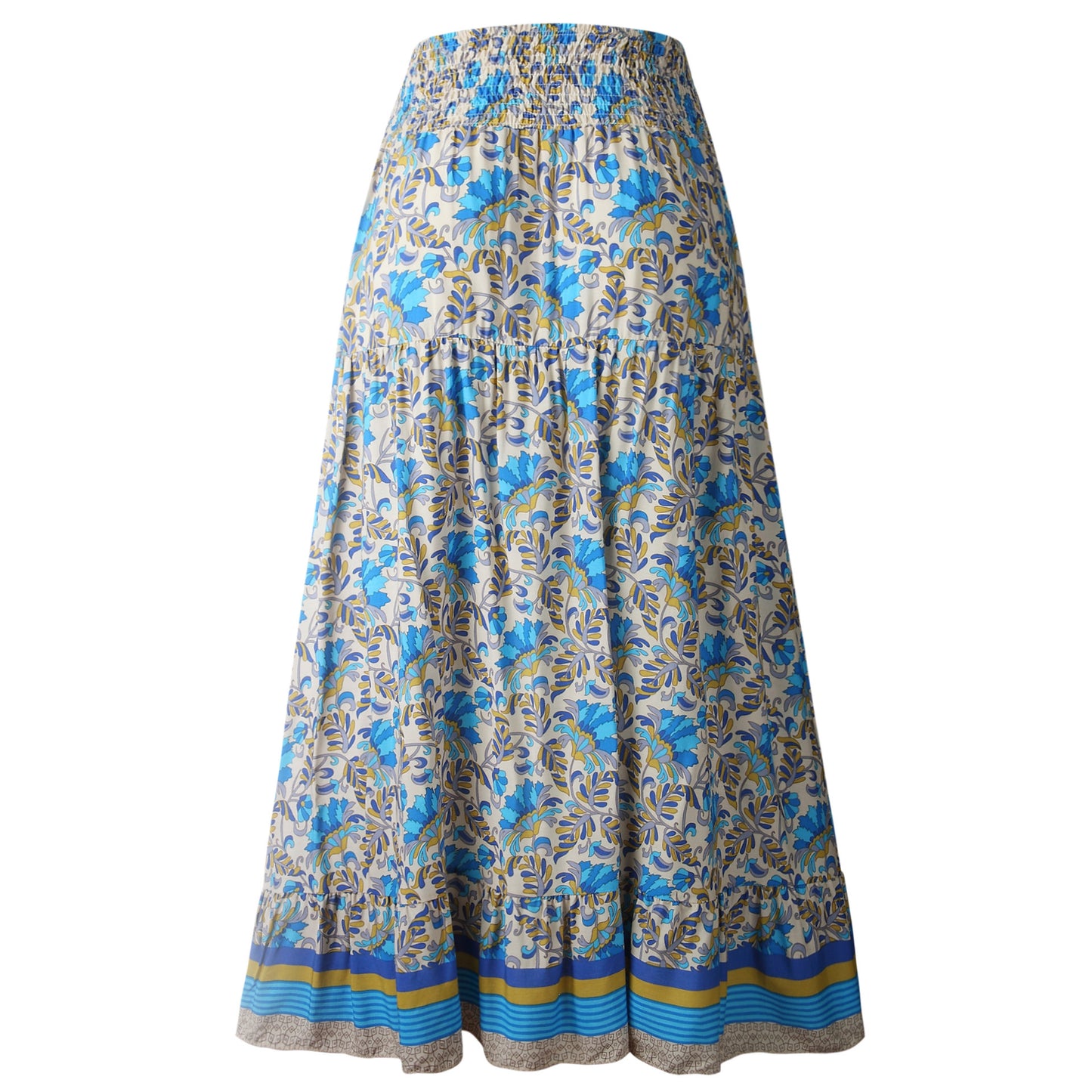 CHANNEL | Boho Maxirok met Bloemenprint en Hoge Voorsplit