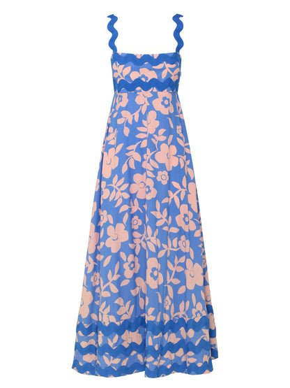 EMA | Scallop Maxi Jurk – Zomerse Flair met Speelse Schouderdetails