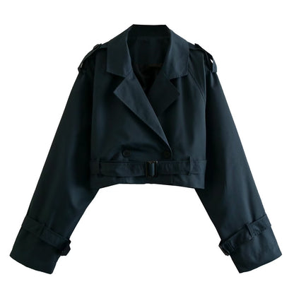 MAYA | Cropped Trenchcoat Beige – Modern, Chic & Onmisbaar in Jouw Garderobe