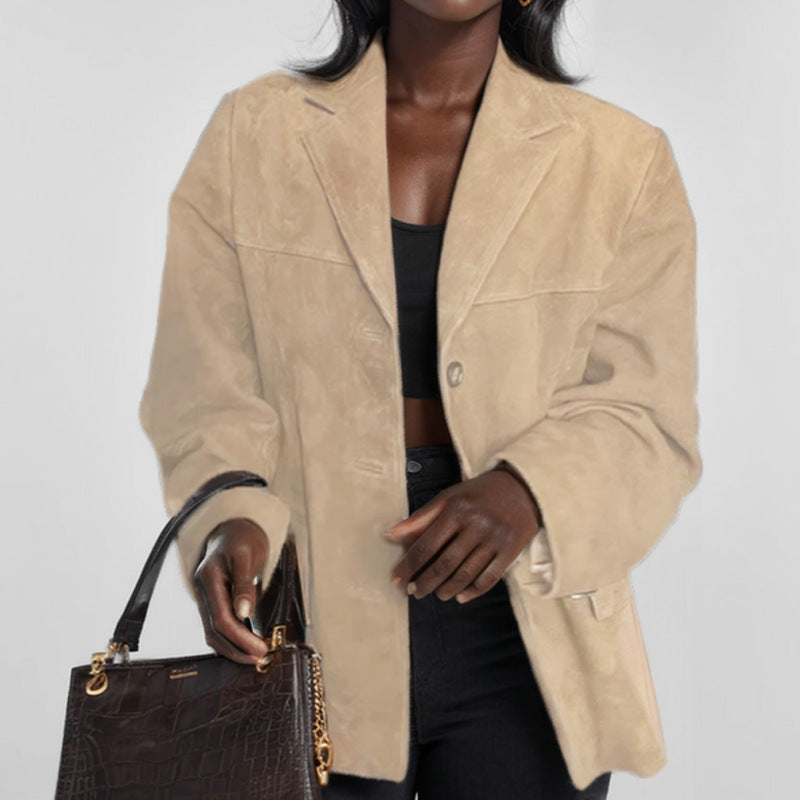 ROBIN | Stijlvolle Leren Dames Blazer – Elegantie en Comfort in Eén
