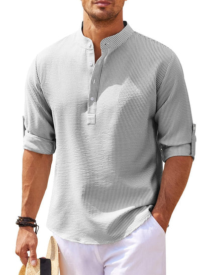 MAX | Casual Henley Shirt voor Mannen – Comfort en Stijl Gecombineerd!