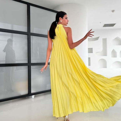 JITTE | Plissé Halterjurk – Elegantie in 8 Kleuren