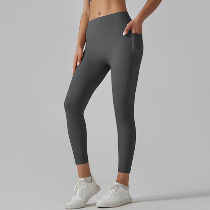 AIREN | High Waist Sportlegging met Zijvak – Naadloze Legging met Telefoonvak
