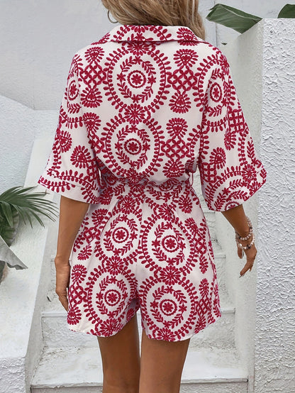 LENTHE | Boho Print Playsuit – Licht, Stijlvol en Zomers