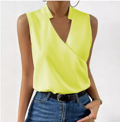 HELENA | Mouwloze Overslagtop – Elegant & Comfortabel in één