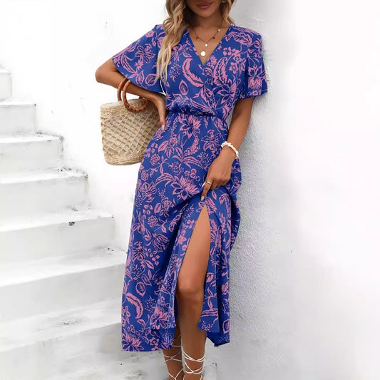 ROXANE | Maxi Jurk met Bloemenprint - Zomerse Lange Jurk Dames