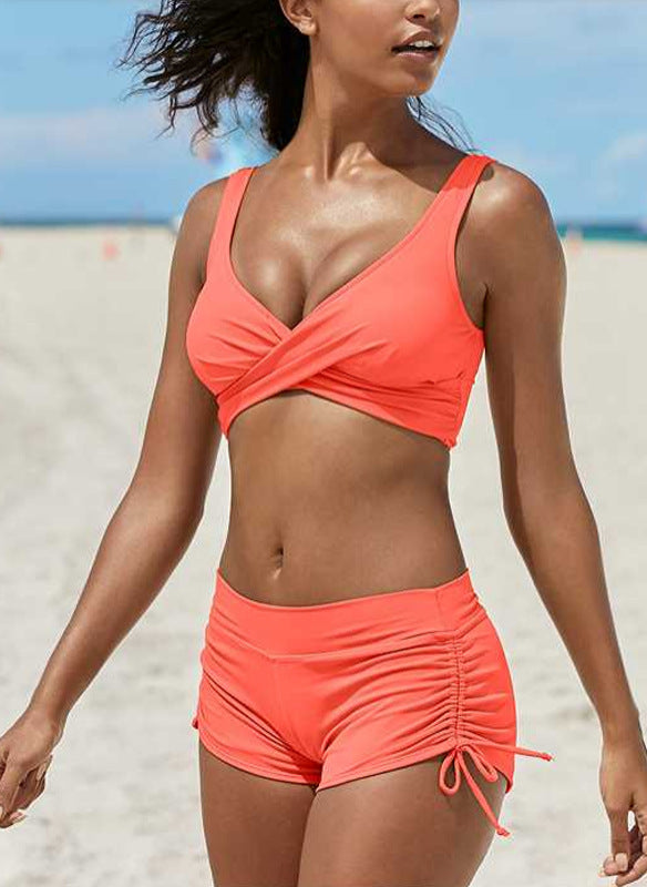 MARLIES | Camouflage Bikini Set met High-Waist Short – Stoer, vrouwelijk en comfortabel