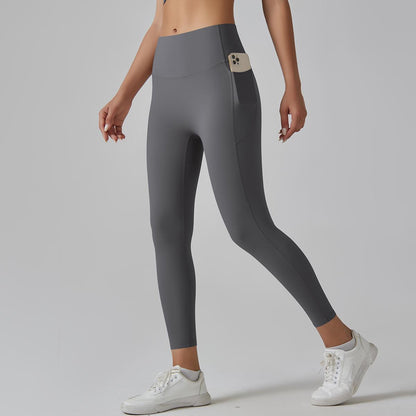 AIREN | High Waist Sportlegging met Zijvak – Naadloze Legging met Telefoonvak