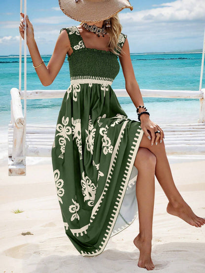 LUA | Bohemian Strandjurk met Smocktop –  Zomerjurk in Diverse Kleuren