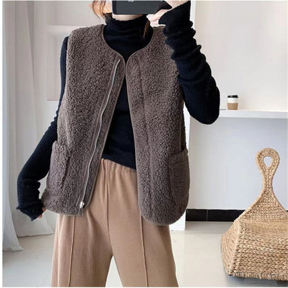 LUNA | Sherpa Gilet Dames – Zacht, Warm & Stijlvol Comfort