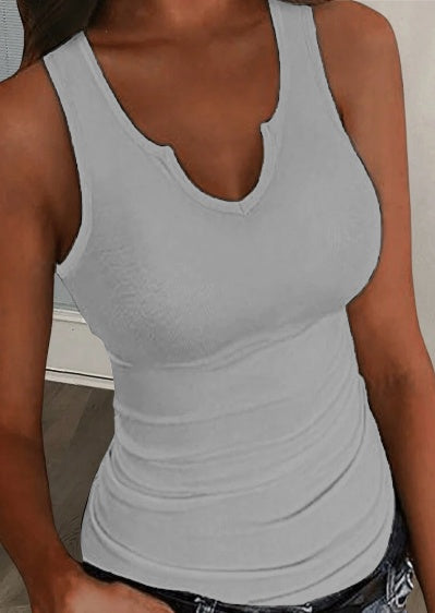 DORIEN | Singlet Top – Tijdloze Basic met Subtiele Halslijn