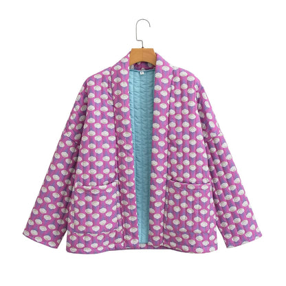 NISA | Bohemian Kimono Jacket – Katoenen Printjack met Plantenmotief