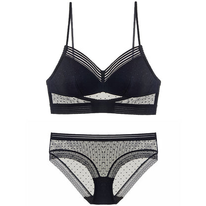 MARLOES |Transparante Lingerieset – Mesh Bralette & Slip met Modern Design (S t/m XL)