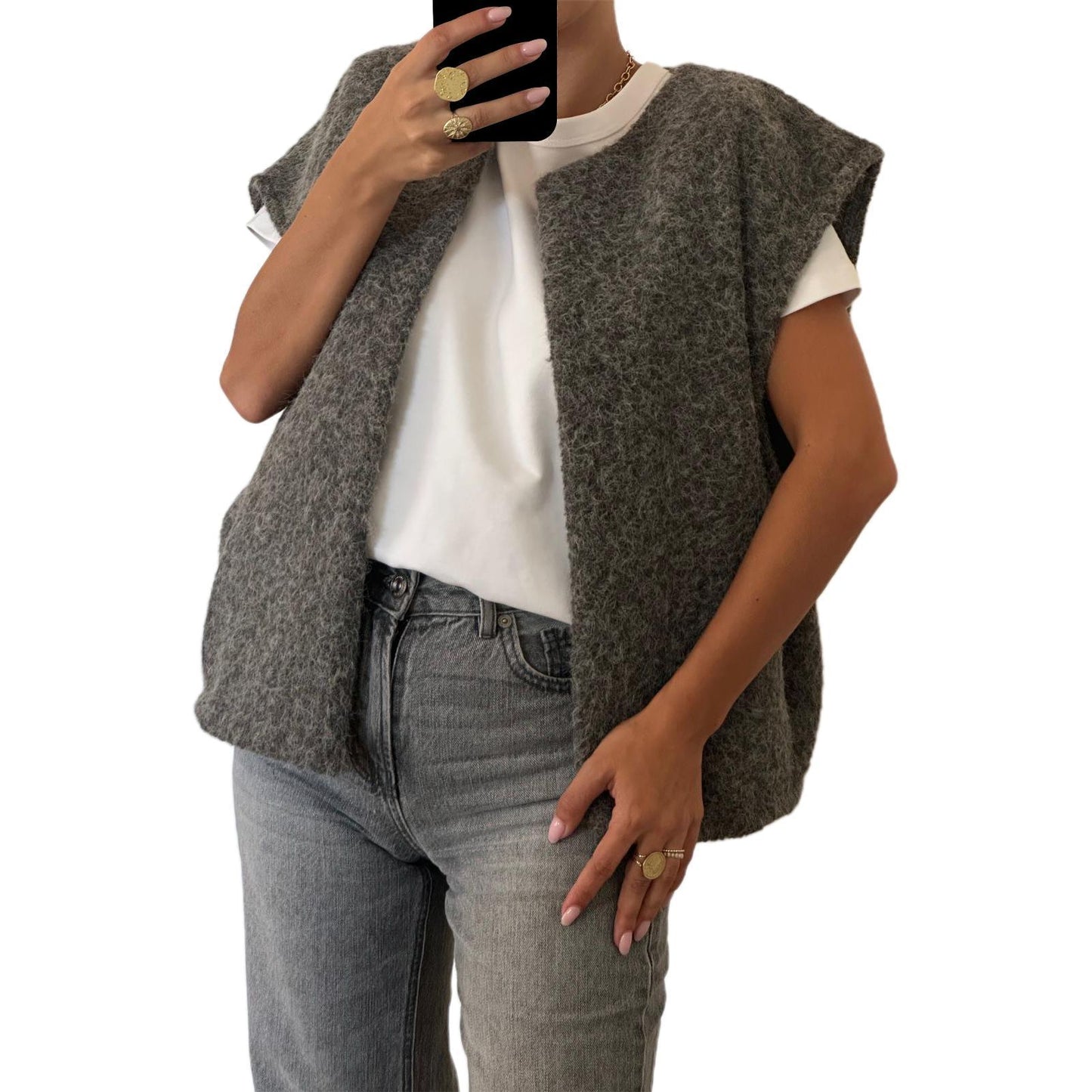 FAUSTINE | Zachte Damesgilet – Minimalistisch, Warm & Tijdloos