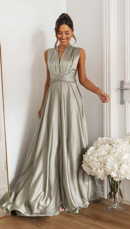 STEFFY | Satijnen Gala Avondjurk – Elegantie met Open Rug
