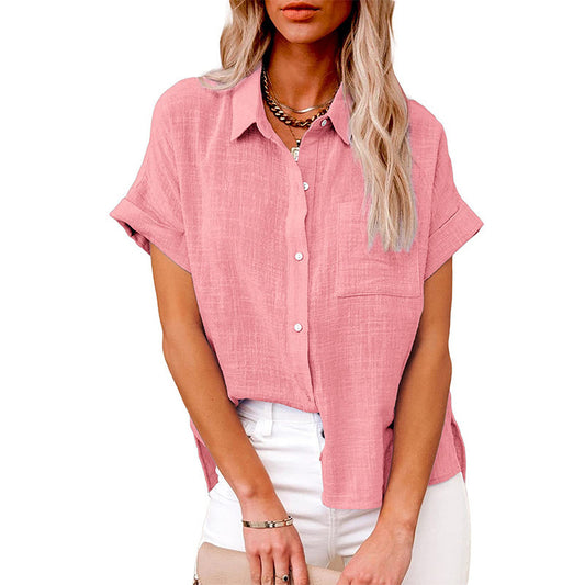 LILY | Casual Blouse met Korte Mouwen – Fris, Vrouwelijk & Perfect voor Elke Dag